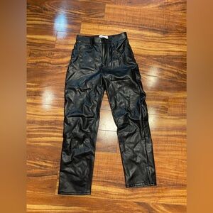 Abercrombie & Fitch Ankle Straight Ultra‎ High Rise Faux Leather Pants 4L